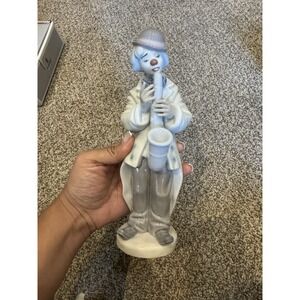 LLADRO 5471 Sad Sax Clown W/ Saxophone Excellent W/ Box